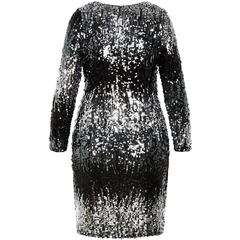 Women's Plus Size Irresistible Dress - Silver | CITY CHIC, 5 of 7