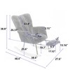 CAVINAS Rocking Chair with Adjustable Footrest Accent Chair Teddy Reading Chair Comfy Chair for Bedroom, Living Room - 2 of 4