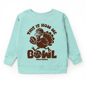 SmileyWorld This Is How We Bowl Turkey - Toddler Graphic Sweatshirt and Youth Graphic Sweatshirt - 1 of 2
