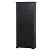 TiramisuBest Bathroom Storage Cabinet with Doors and Drawer, Multiple Storage Space, Adjustable Shelf, Black - 2 of 4