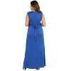 24seven Comfort Apparel Sleeveless Empire Waist Plus Size Maxi Dress - 3 of 4