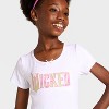 Wicked x Katie Kime Girls' Short Sleeve Pointelle Graphic T-Shirt - White - 2 of 4