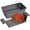Chicago Metallic Professional Healthy 2 Piece Meatloaf Pan, Gray - 3 of 4