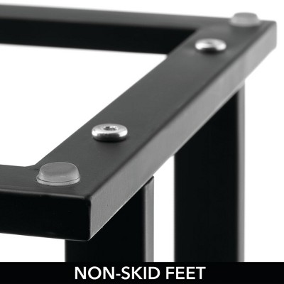 Matte Black Steel 2-Tier Freestanding Bathroom Towel Rack