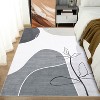 Washable Modern Abstract Area Rug, Thin Non-Slip Carpet for Living Room Bedroom Dining Room, Soft Indoor Entryway Rug - 2 of 4