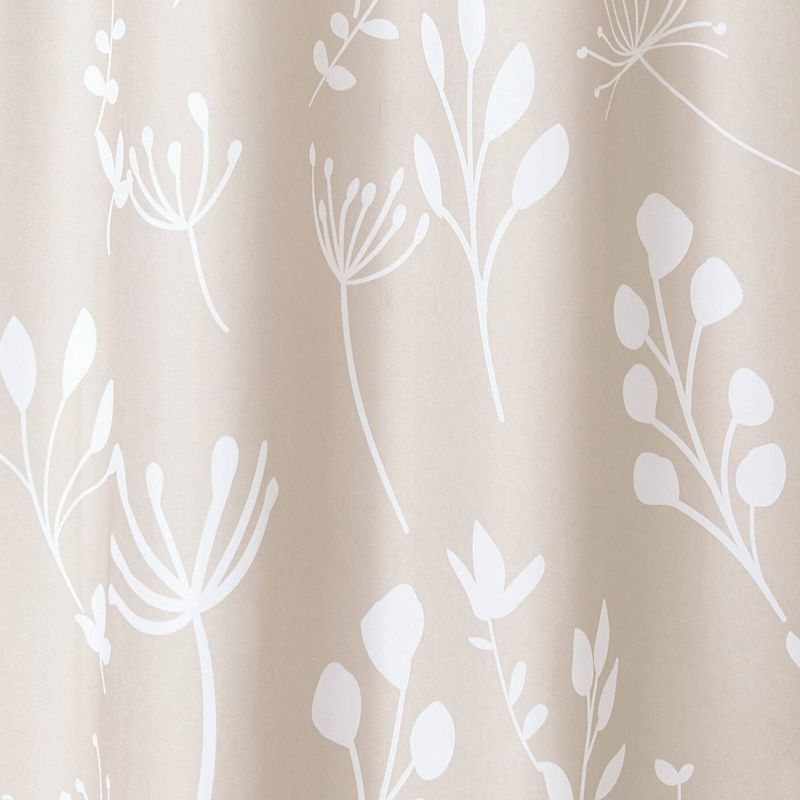iDESIGN 72"x72" Isla Floral Fabric Bathroom Shower Curtain, 3 of 7