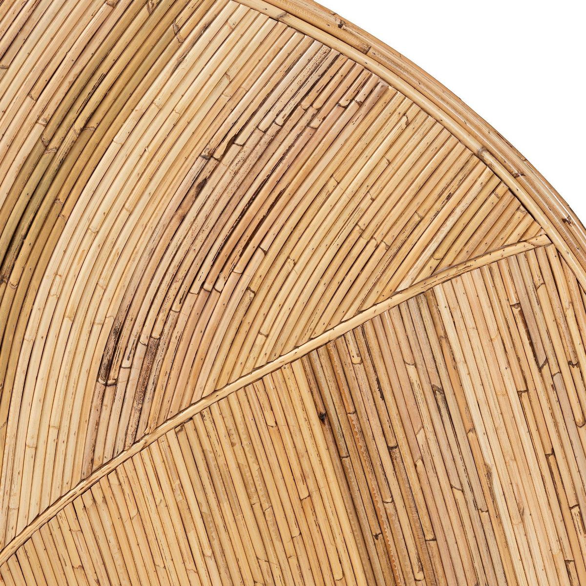 bali & pari Queen Seana Rattan Standalone Headboard Honey: Artisan-Crafted, Bohemian Design, No Mount Needed - thumbnail 4