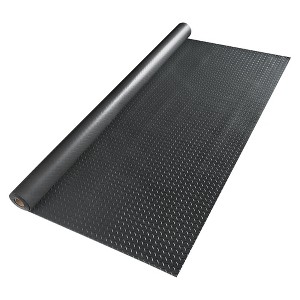 Yescom Garage Floor Mat Diamond Protect Cover Trailer PVC 2.5mm Thick Black - 1 of 4