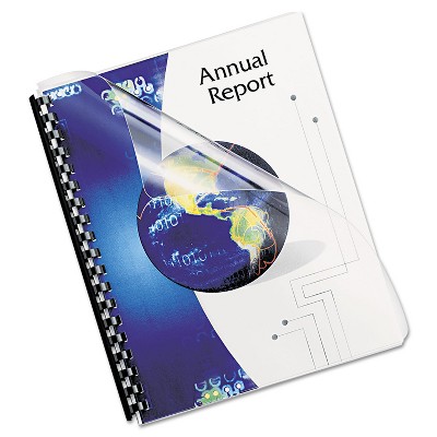 Fellowes Crystals Presentation Covers with Round Corners 11 1/4 x 8 3/4 Clear 25/Pack 52309