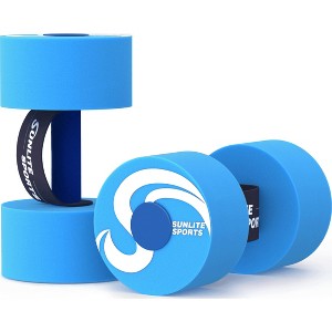 Sunlite Sports Water Weights Pool Exercise Dumbbells with Handle Strip- Large, Blue - 1 of 4