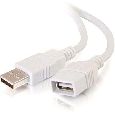 C2G 3m USB Extension Cable - USB 2.0 A to A - Male to Female - 10ft White - Type A Male - Type A Female - 9.84ft - White