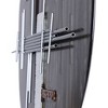 Geo Moon Metal Wall Sculpture Silver - StyleCraft: Iron Abstract Art, Contemporary Design, Includes Mounting Hardware - 4 of 4