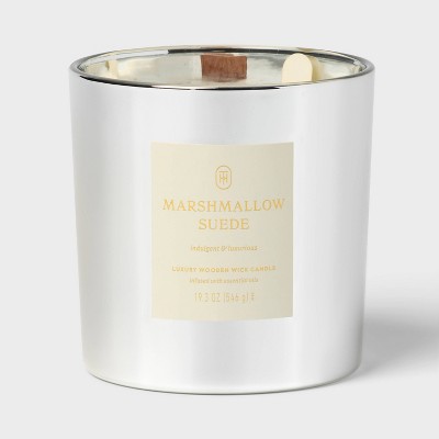 Wooden Wick Marshmallow Suede Jar Candle 19.3oz - Threshold™