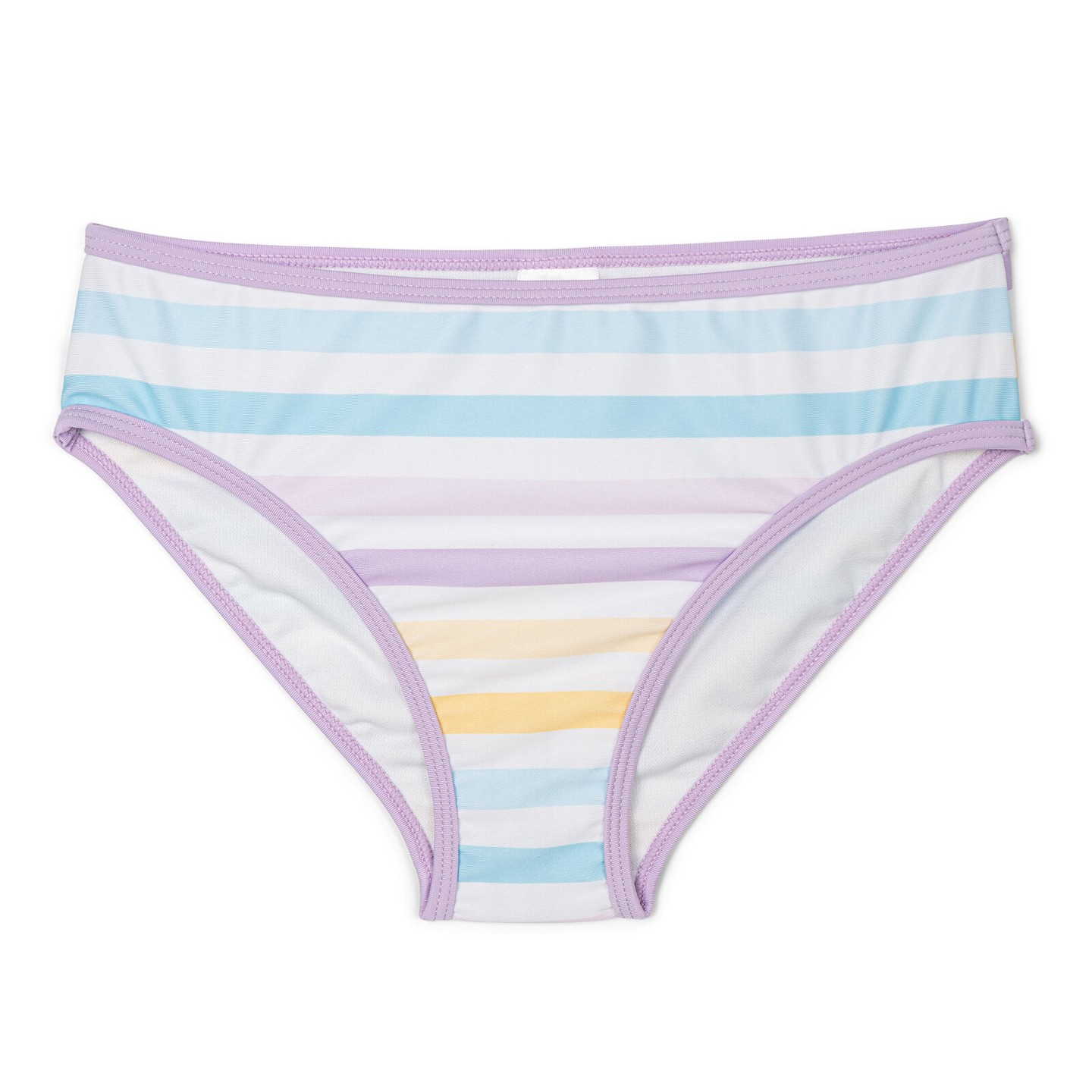 Disney Lilo & Stitch Little Girls' Sleeveless Printed Graphic 2-Piece Bathing Suit Purple Stripe, цвет: Фиолетовый — фото 2