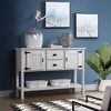 ORRD 48" Retro Solid Wood Sideboard w/2 Drawers & Cabinets - Dining Buffet Cabinet for Kitchen, Living Room（Antique Gray） - 2 of 4