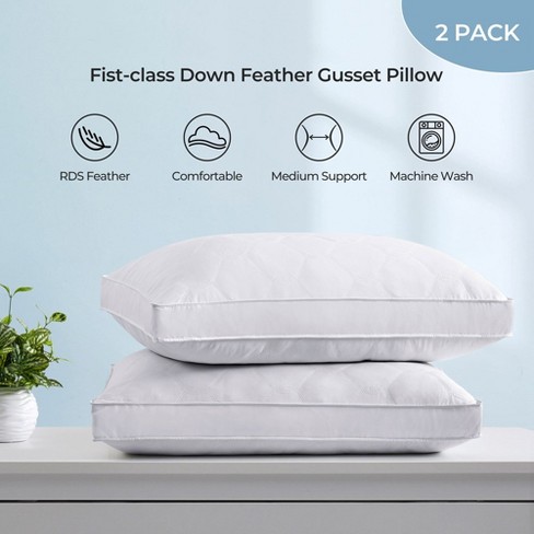Peace Nest Feather Bed Pillows 100% Cotton Set Of 2, Standard : Target