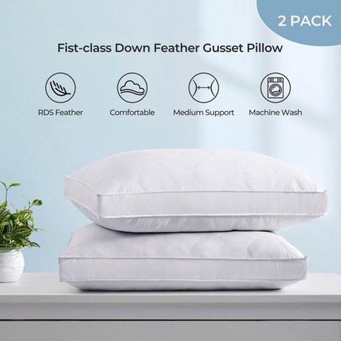 Peace Nest Goose Feather Bed Pillows 2 Pack, Standard/queen : Target