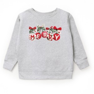 Merry Ornaments Quilted Print - Youth Graphic Sweatshirt - 1 of 3
