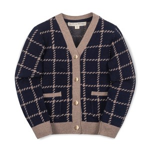 Girls' Organic Long Sleeve Boyfriend Cardigan Sweater, Kids - 1 of 3