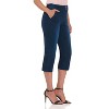 Rekucci Women's Secret Figure Pull-On Capri Jeans with Pockets and Snap Detail - 2 of 4