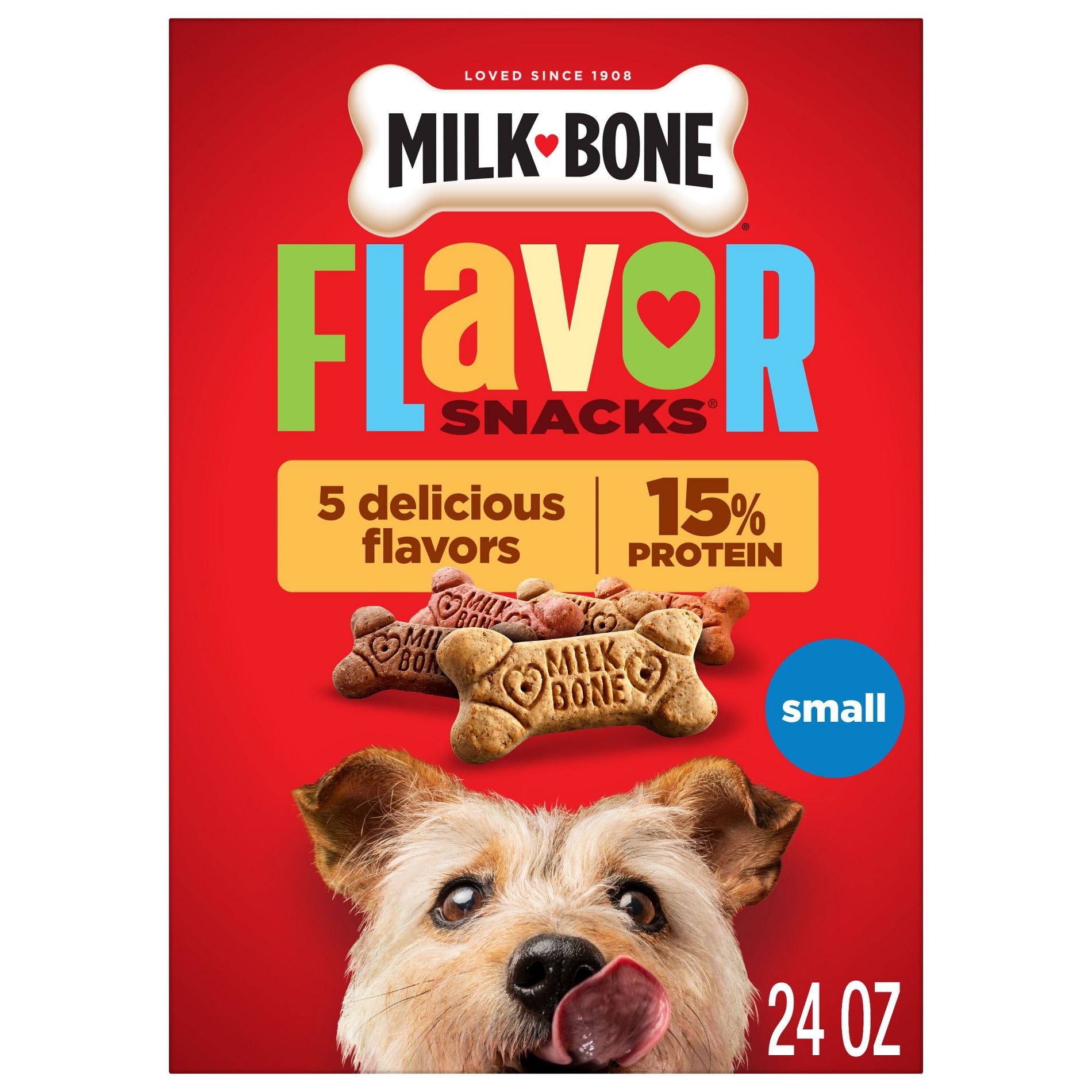 Milk-Bone Biscuits with Beef, Turkey, Sausage, Bacon and Chicken Flavor Crunchy Dog Treats - 24oz