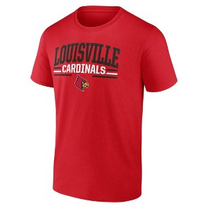 NCAA Louisville Cardinals Men's Bi-Blend T-Shirt - Red - 1 of 3