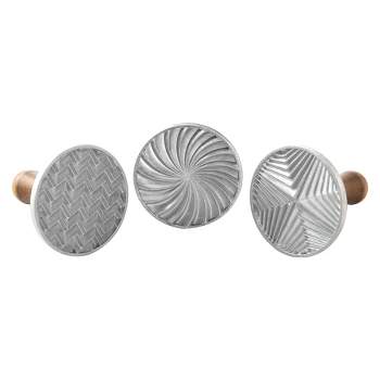 Nordic Ware Geo Cast Cookie Stamps - Silver