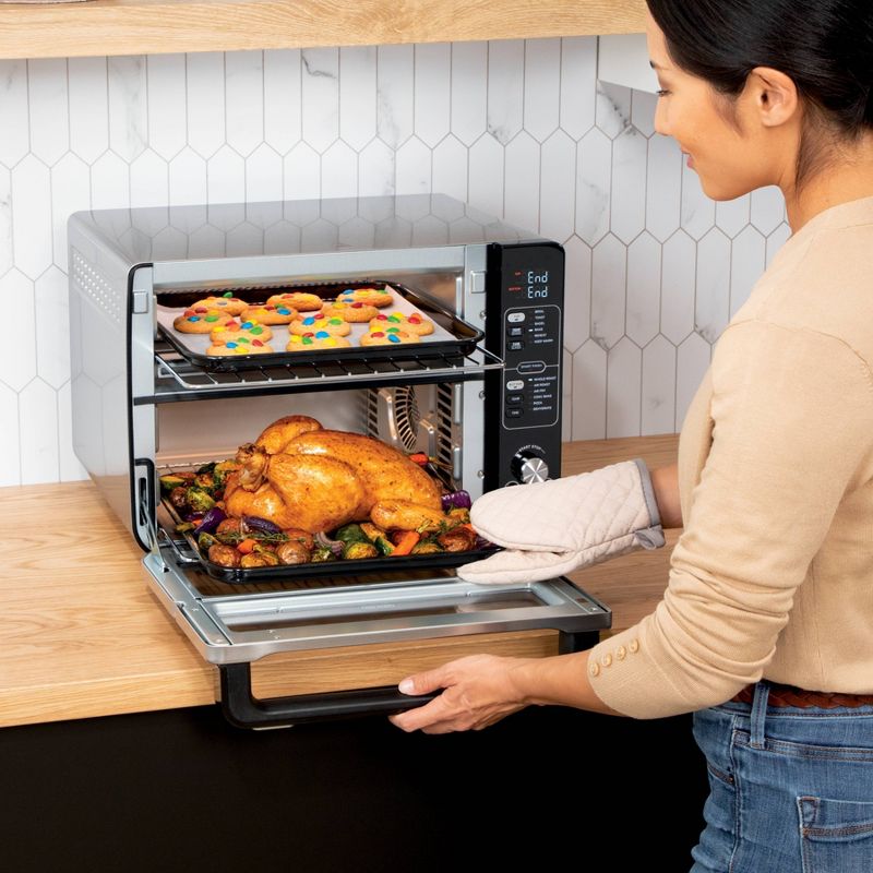 Ninja 12-in-1 Double Oven with FlexDoor, FlavorSeal &#38; Smart Finish, Rapid Top Oven, Convection and Air Fry Bottom Oven - DCT401, 6 of 14