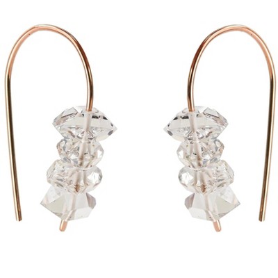 Herkimer Threader Earrings by Lotus Stone Jewelry