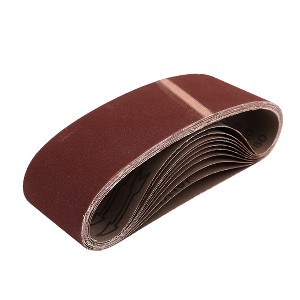 Unique Bargains Aluminium Oxide Sanding Belts 180 Grit for Metal Wood Grinding 180 Grit 3"x21" 10pcs - 1 of 4