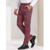 INSPIRE CHIC Men's Plaid Casual Regular Fit Flat Front Stretch Dress Pants - 2 of 4