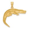 Black Bow Jewelry 14k Yellow Gold Large 2D Alligator Pendant - 3 of 4
