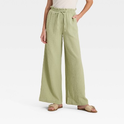 Women's High-Rise Wide Leg Pull-On Pants - Universal Thread™