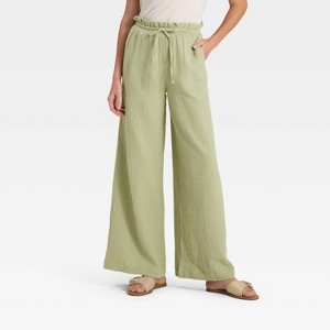 Women's High-Rise Wide Leg Pull-On Pants - Universal Thread™ - 1 of 3
