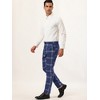 Lars Amadeus Men's Plaid Casual Slim Fit Flat Front Checked Printed Business Trousers - 4 of 4