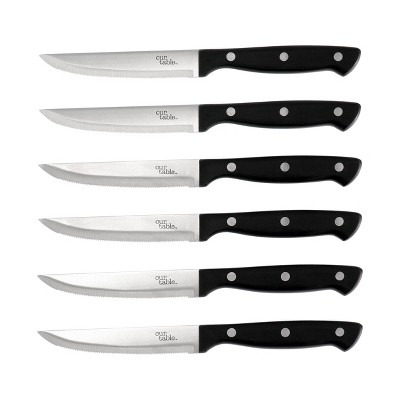 Our Table 6 Piece 4.5 Inch High Carbon Stainless Steel Steak Knife Set ...