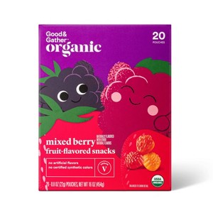 Organic Mixed Berry Fruit Snacks - 20ct - Good & Gather™ - 1 of 4