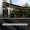 Vynxaria Elegant Retractable Canopy: 12' x 10' Sun Shade in Classic Black - 3 of 4