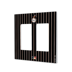 MLB Cooperstown East Teams Pinstripe Hidden-Screw Light Switch Plate for Double Rocker - 1 of 4