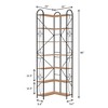 Runesay Brown 7 Shelf Bookcase, Modern High Bookcase, Thickened Iron Frame and Thickened Laminate Composition - 2 of 4