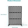 Metal Privacy Screen, Galvanized Steel Privacy Fence Panel with Stand, Decorative Room Divider for Patio, Deck, Balcony, Garden, Indoor/Outdoor Use - 3 of 4