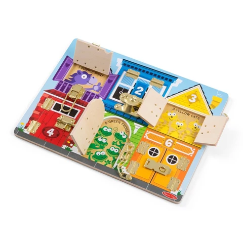 Melissa & Doug Latches Board: product photograph from Target.