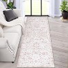 Acekool 10x13 Vintage Medallion Washable Area Rug, Extra Large Non-Slip Distressed Floral Carpet, Stain Resistant for Living Room, Bedroom, Grey - 3 of 4