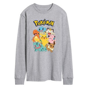 Men's - Pokémon - Pokémon Character Group Long Sleeve Graphic T-Shirt - 1 of 4