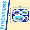 4E’s Novelty Kids Melamine Dinner Plates Set of 4 – Divided Plates for Picky Eaters, BPA-Free, Shatterproof, Toddler Mealtime Essentials for Boys - 3 of 4