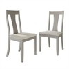 ChaletPosh Wooden Dining Chair With Warm Grey Cover (Set of 2) - 4 of 4