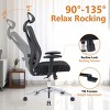 Mesh Breathable Backrest Office Chair, High Back-Adjustable Headrest With Lumbar Upport And Armrests Task Chair-Cuddlewood - 4 of 4