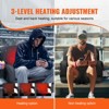 VEVOR Double Heated Stadium Seat with Back Support, 3 Level Heating Wide Bleacher Seat, Folding Portable Padded Reclining Chair - 4 of 4