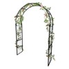 Metal Garden Arch, 86" H Garden Arch Arbor Trellis for Climbing Plants, Roses, Vines, Wedding Archway Decor for Lawn, Patio,Party, Backyard - 2 of 4