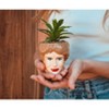 Silver Buffalo The Golden Girls Blanche 3-Inch Ceramic Mini Planter With Artificial Succulent - 3 of 4
